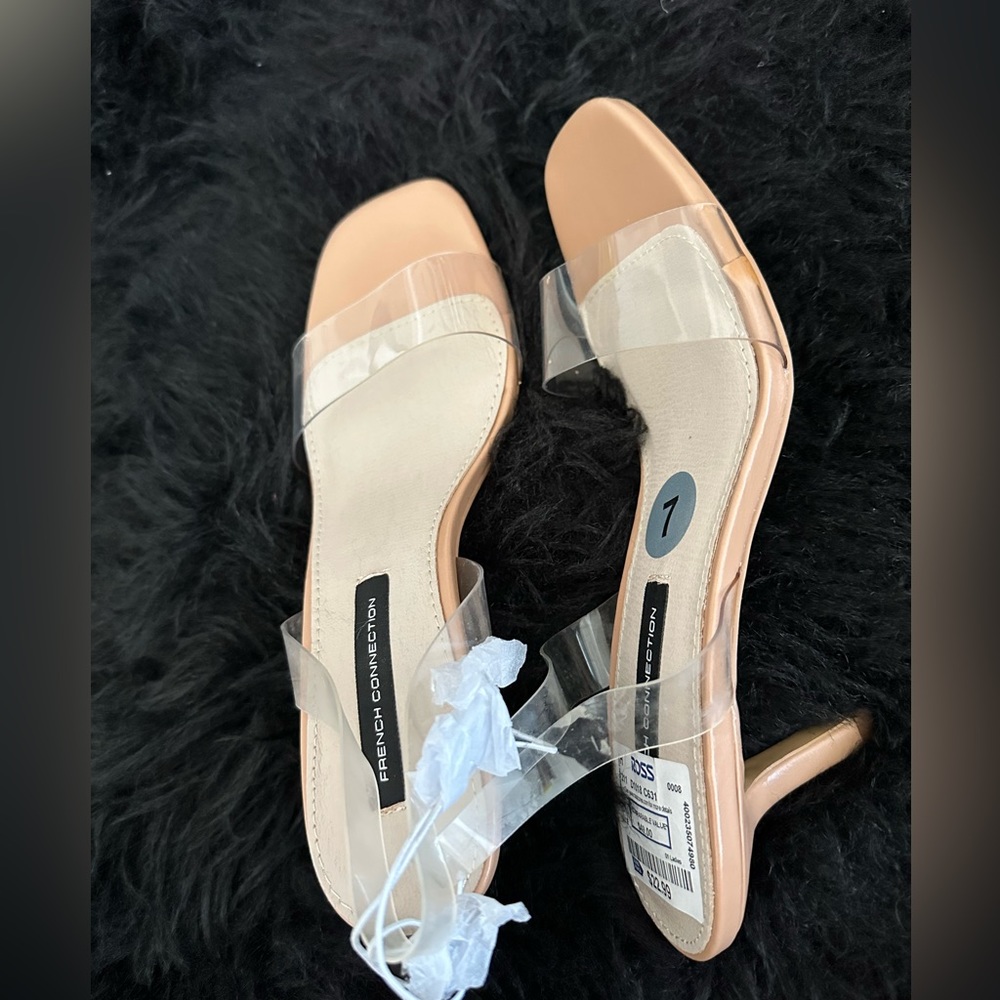 Clear strap heels